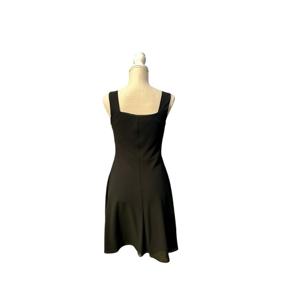 COPY - Vtg CACHET Cowl Neck Cocktail Dress Crape Lined Black Sz 4 Whimsy Goth Y… - Picture 2 of 10